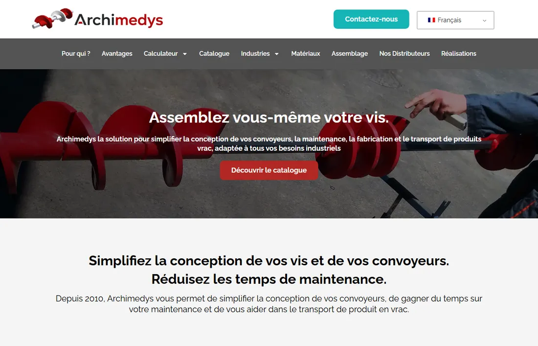Page d'accueil du site Archimedys